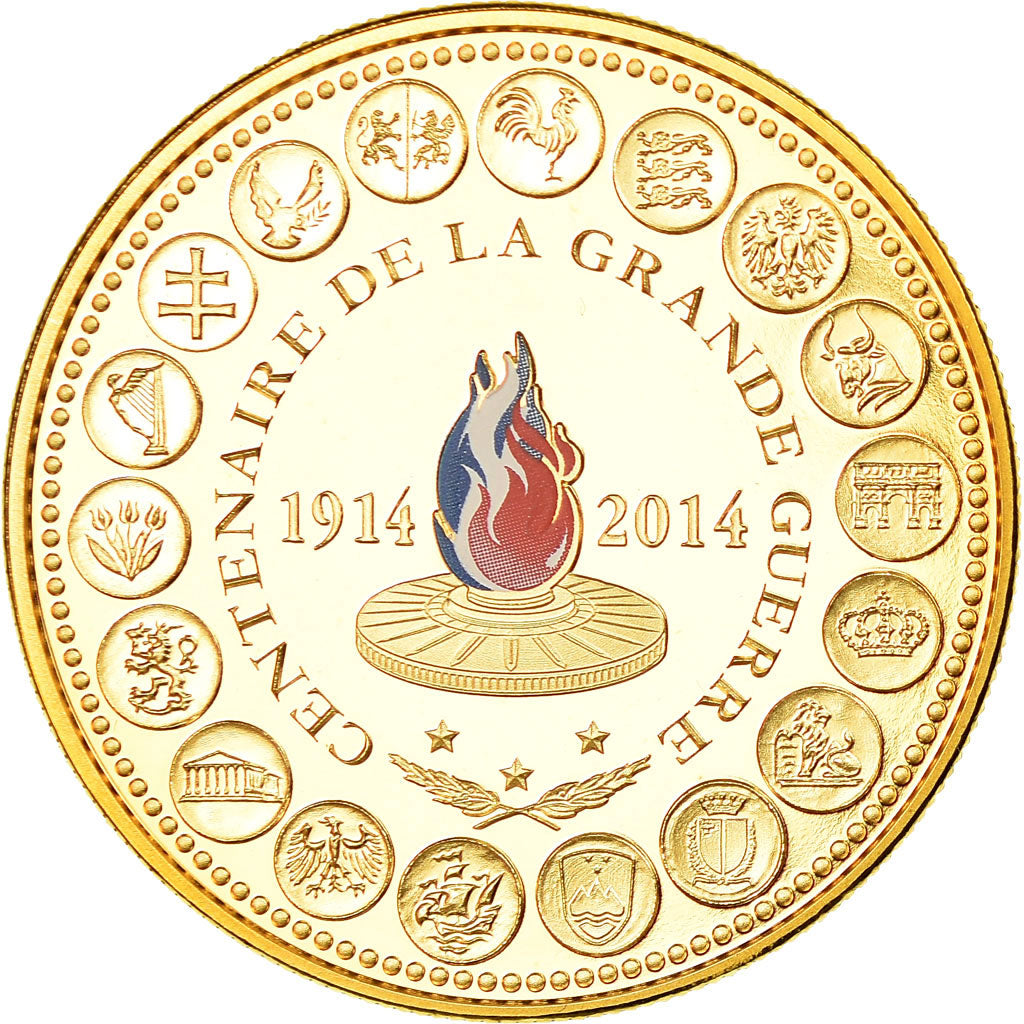 France, Medal, L'Europe des XXVIII, Centenaire de la Grande Guerre, MS(65-70)
