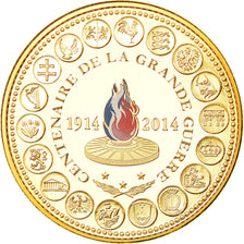 France, Medal, L'Europe des XXVIII, Centenaire de la Grande Guerre, MS(65-70)