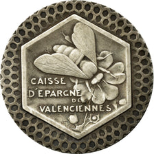 France, Token, Caisse d'Epargne de Valenciennes, Silver, AU(50-53)