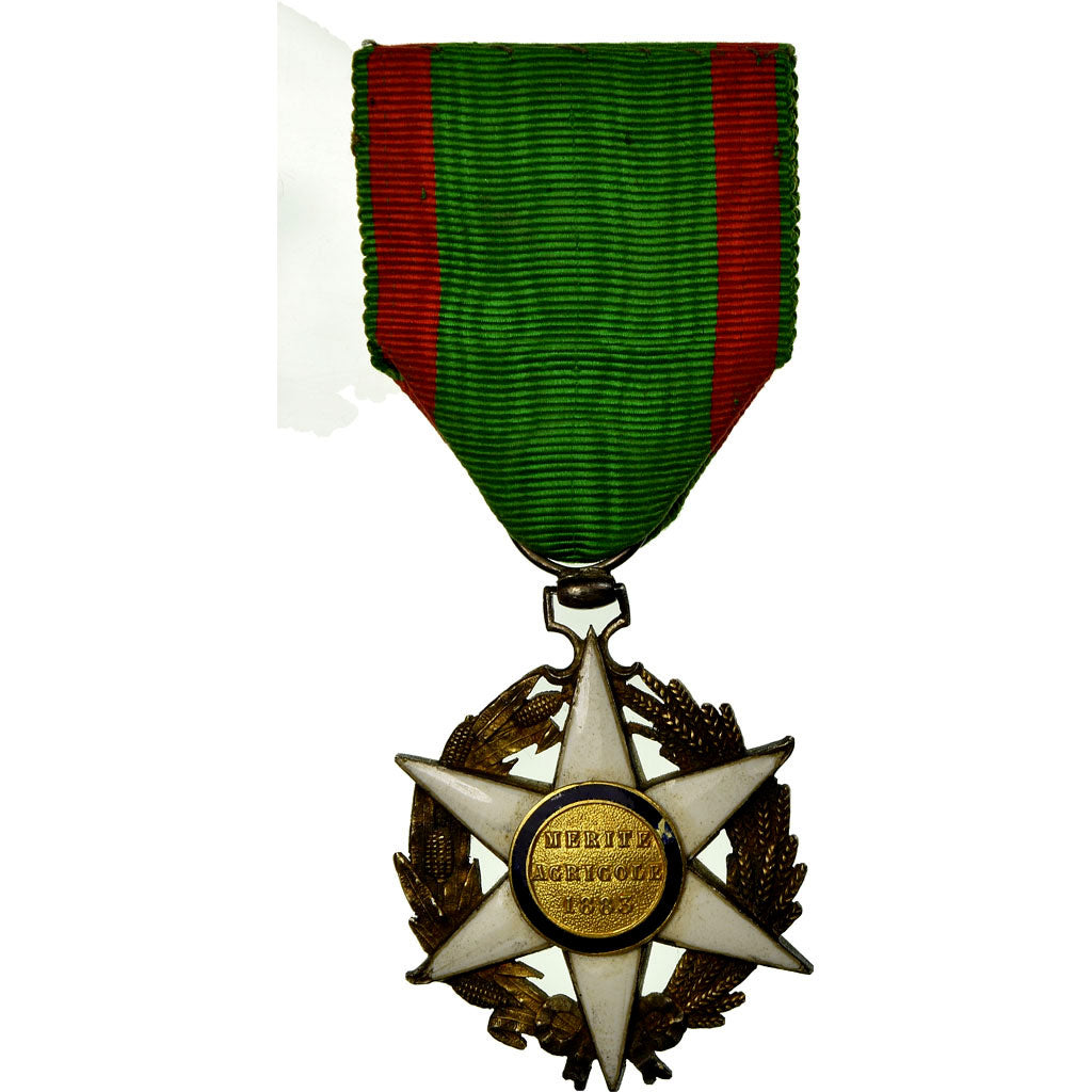 Francja, Médaille du Mérite Agricole, Medal, 1883, Dobra jakość, Srebro, 40