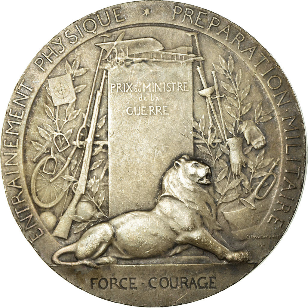 Francia, medaglia, Préparation Militaire, Offert par le Ministre de la Guerre