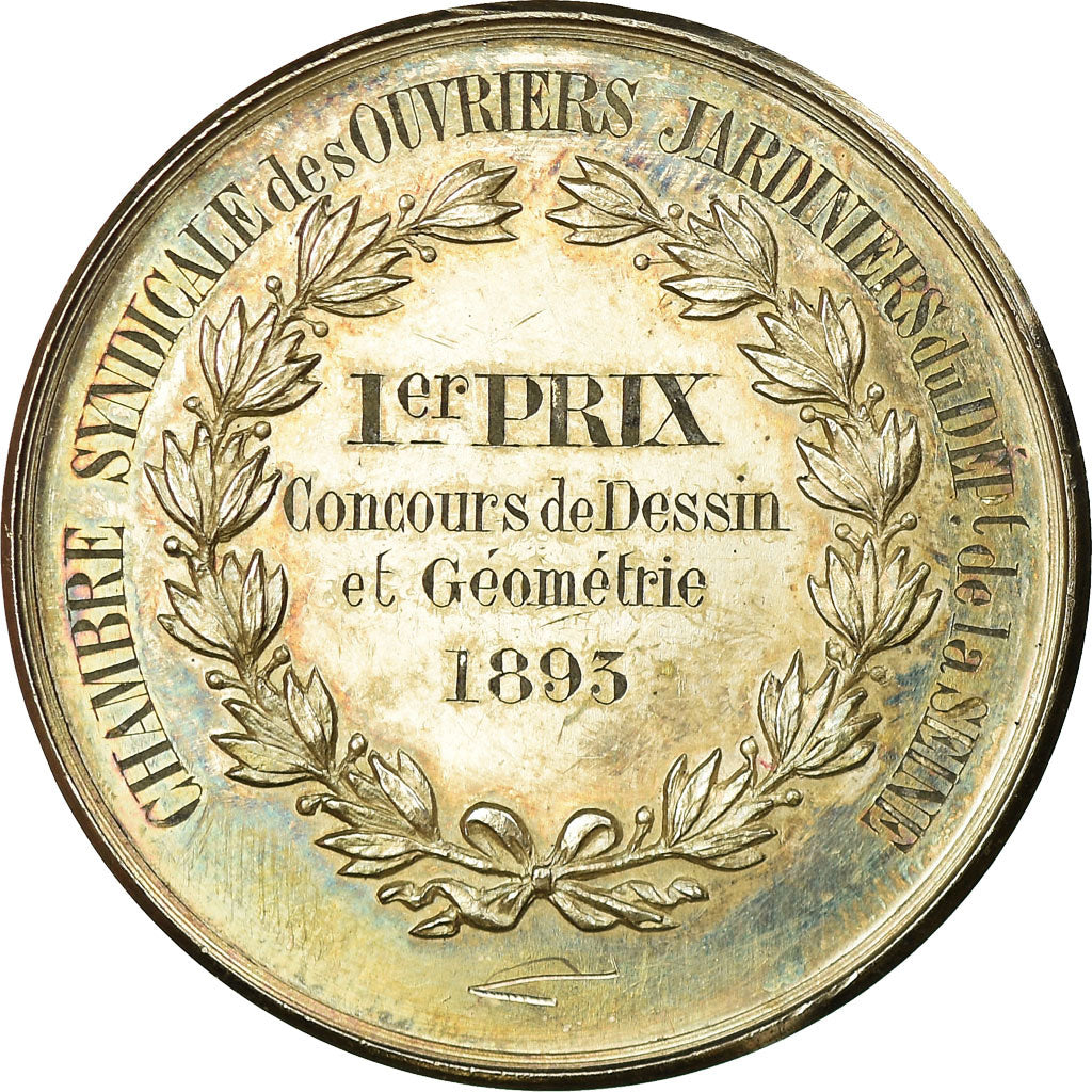 France, Medal, Chambre Syndicale des Ouvriers Jardiniers du Département de la