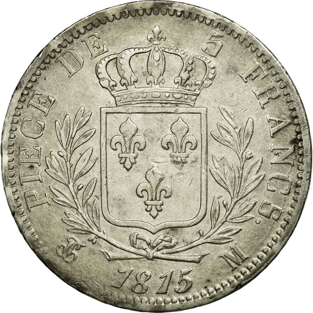 Monnaie, France, Louis XVIII, Louis XVIII, 5 Francs, 1815, Toulouse, TTB