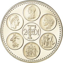 France, Medal, Fin du cours légal du Franc, 2001, MS(65-70), Copper-nickel