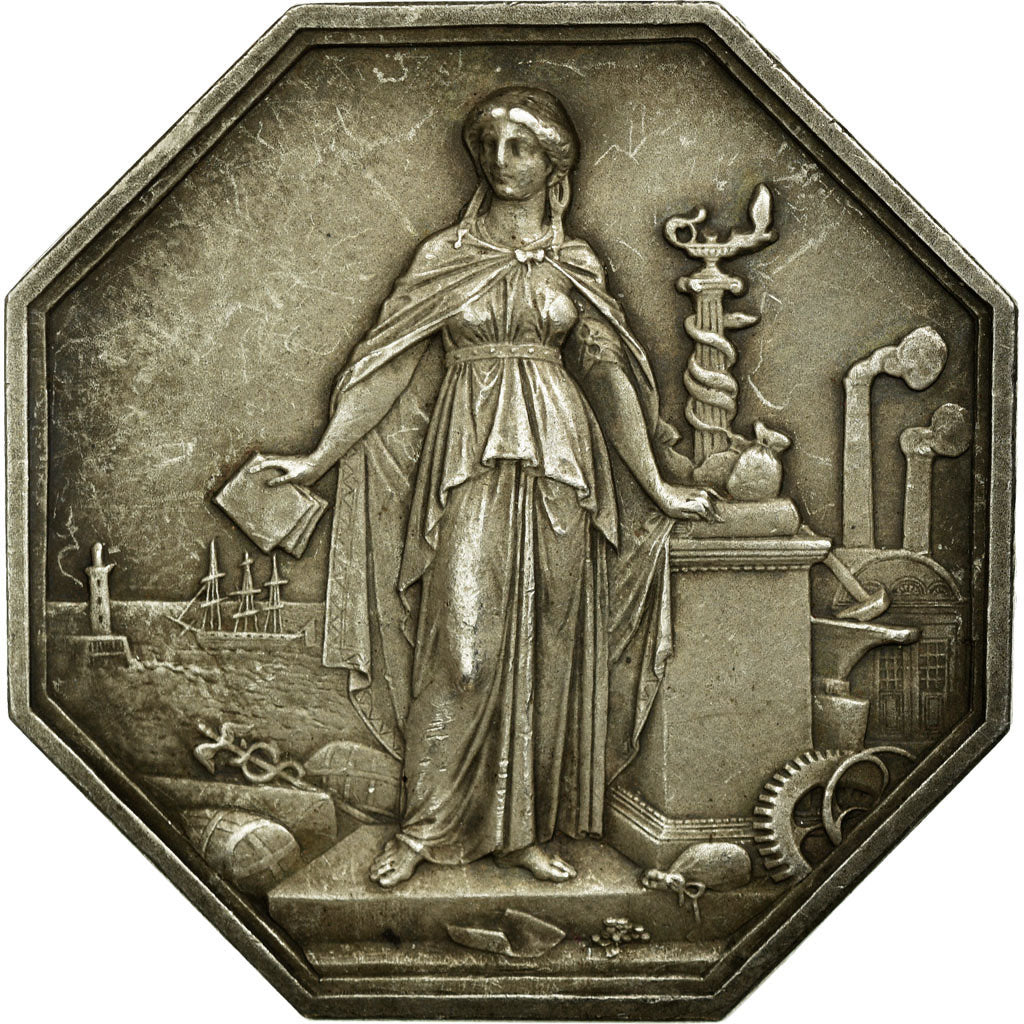 France, Token, Trade Brokers, 1859, AU(50-53), Silver
