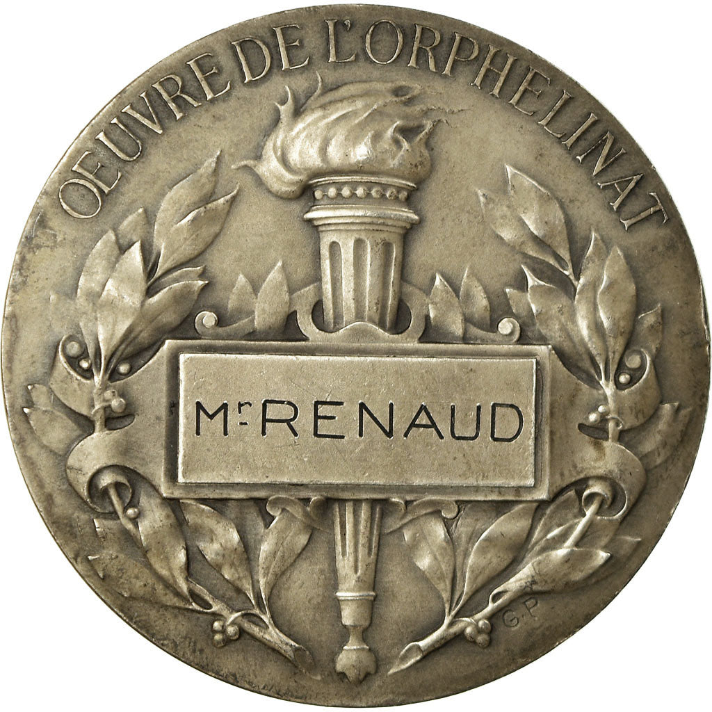 Francia, medalla, Oeuvre de l'Orphelinat, Maréchal Foch, Prud'homme.G, EBC+