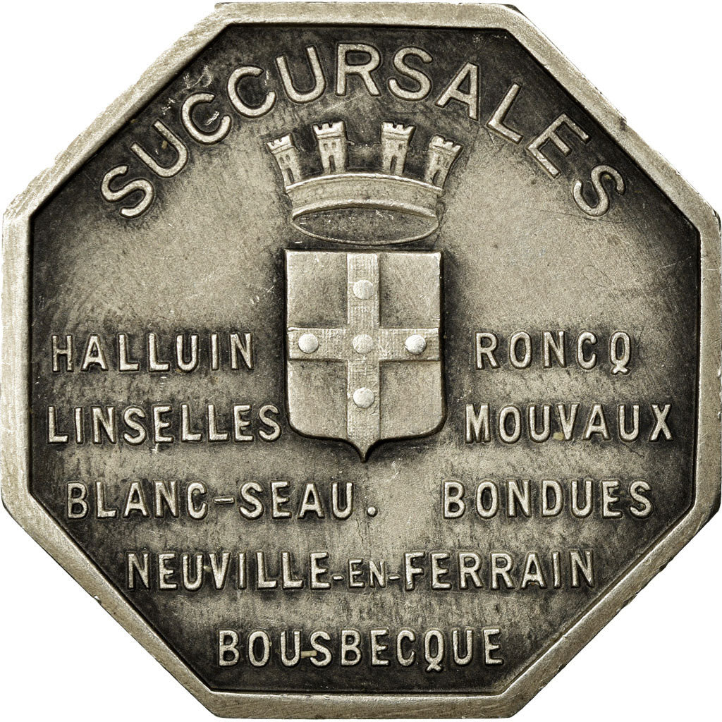 France, Token, Savings Bank, 1843, AU(55-58), Silver