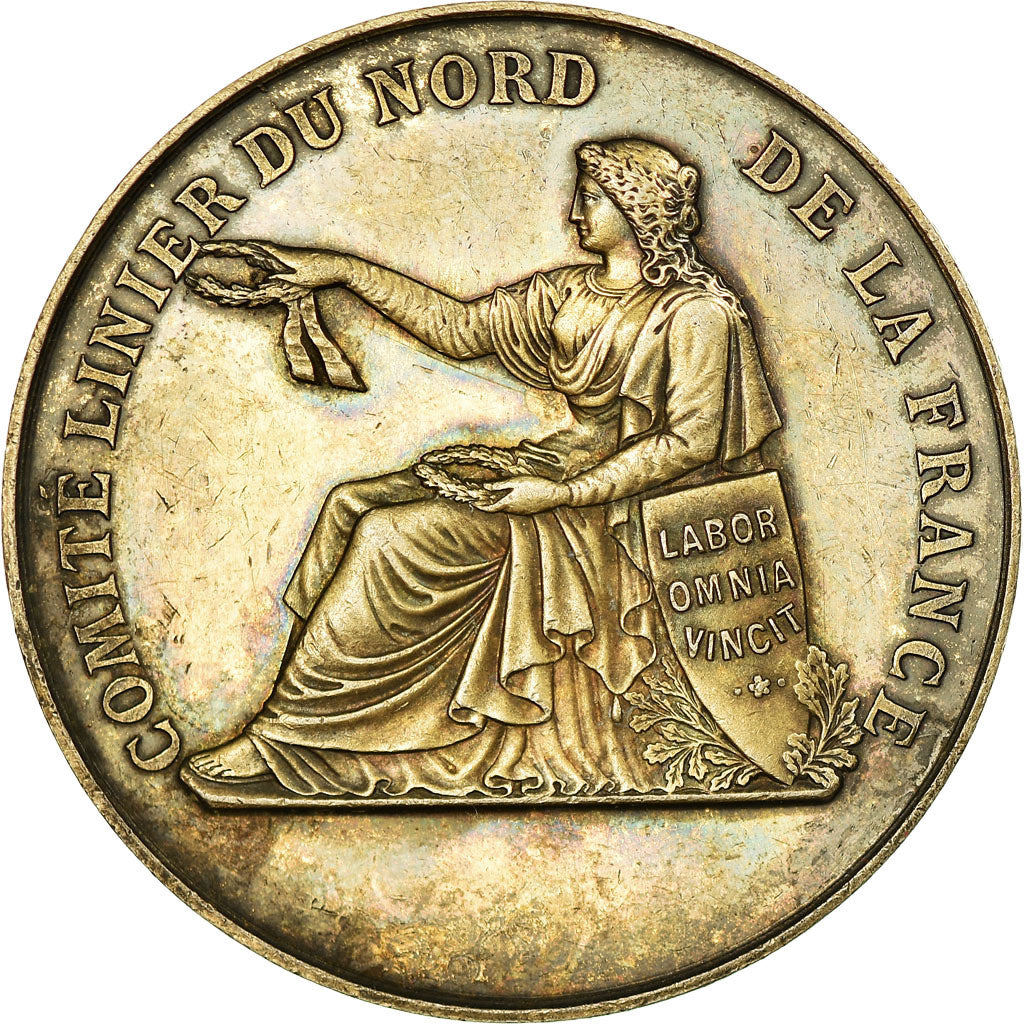 Francia, medalla, Agriculture, Comité Linier du Nord de la France, EBC, Plata