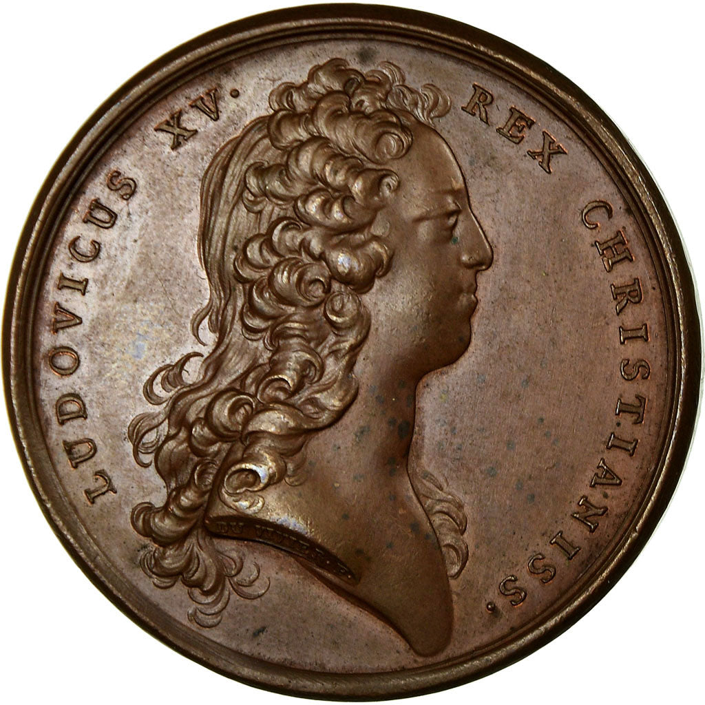 France, Médaille, Louis XV, Le Roi gouvernant selon les Maximes de Louis XIV
