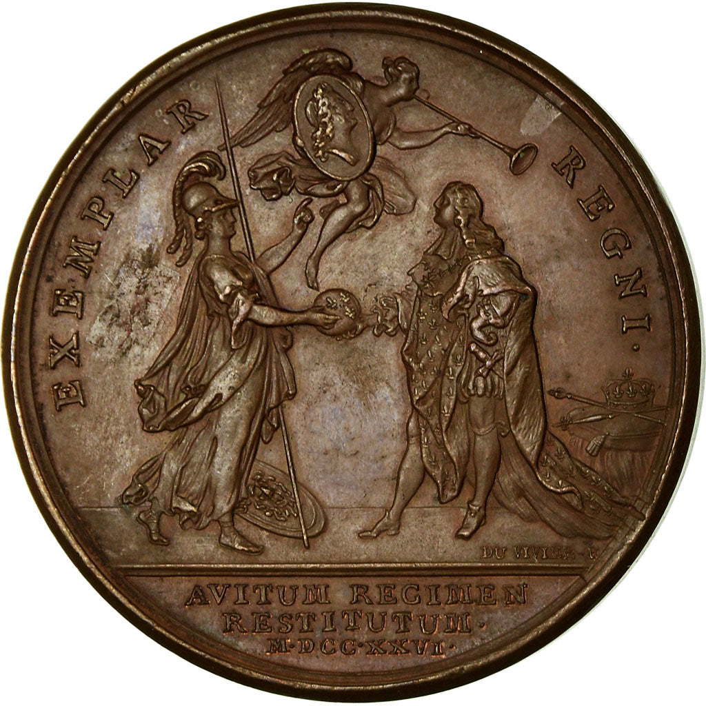 France, Médaille, Louis XV, Le Roi gouvernant selon les Maximes de Louis XIV