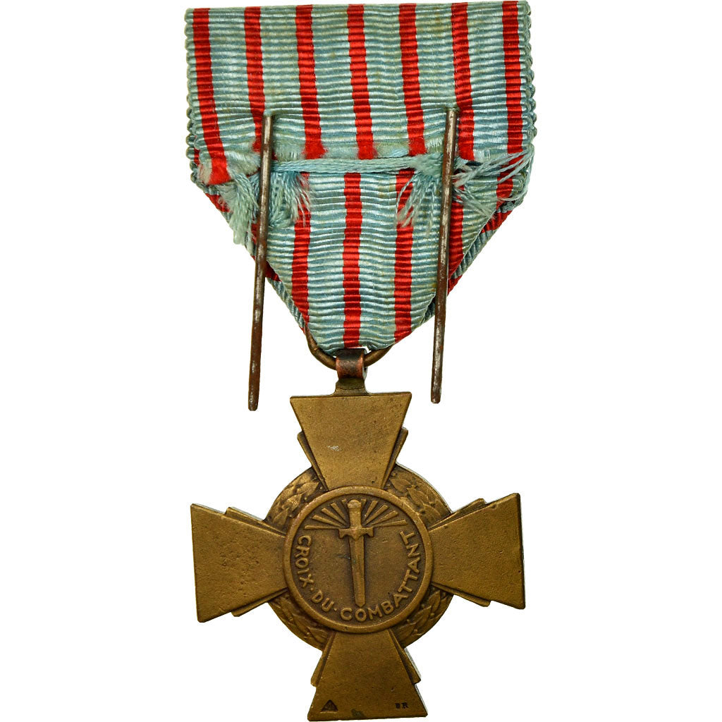 France, Croix du Combattant, Medal, 1914-1918, Very Good Quality, Bronze, 36