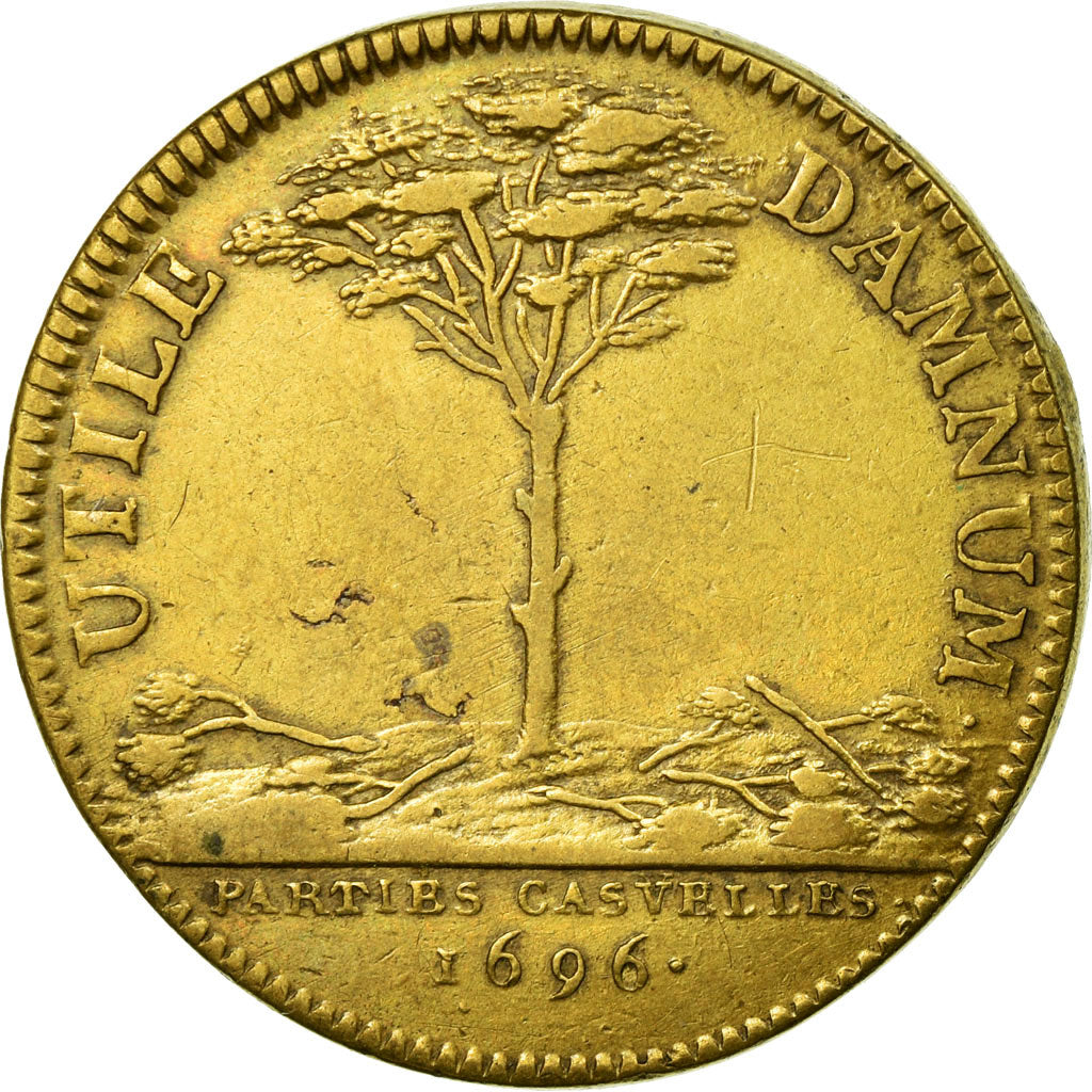 France, Token, Royal, 1696, EF(40-45), Copper, Feuardent:2688
