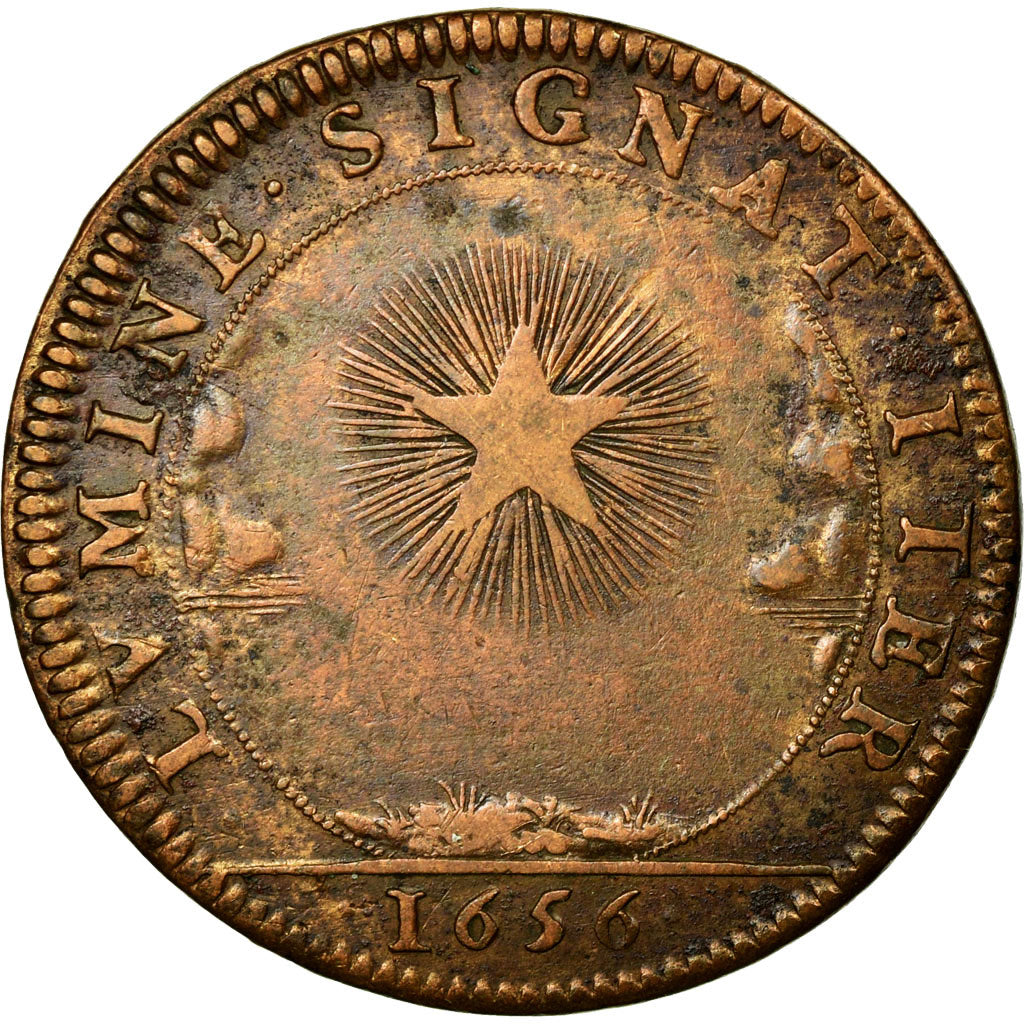 France, Token, Royal, 1756, EF(40-45), Copper, Feuardent:6974