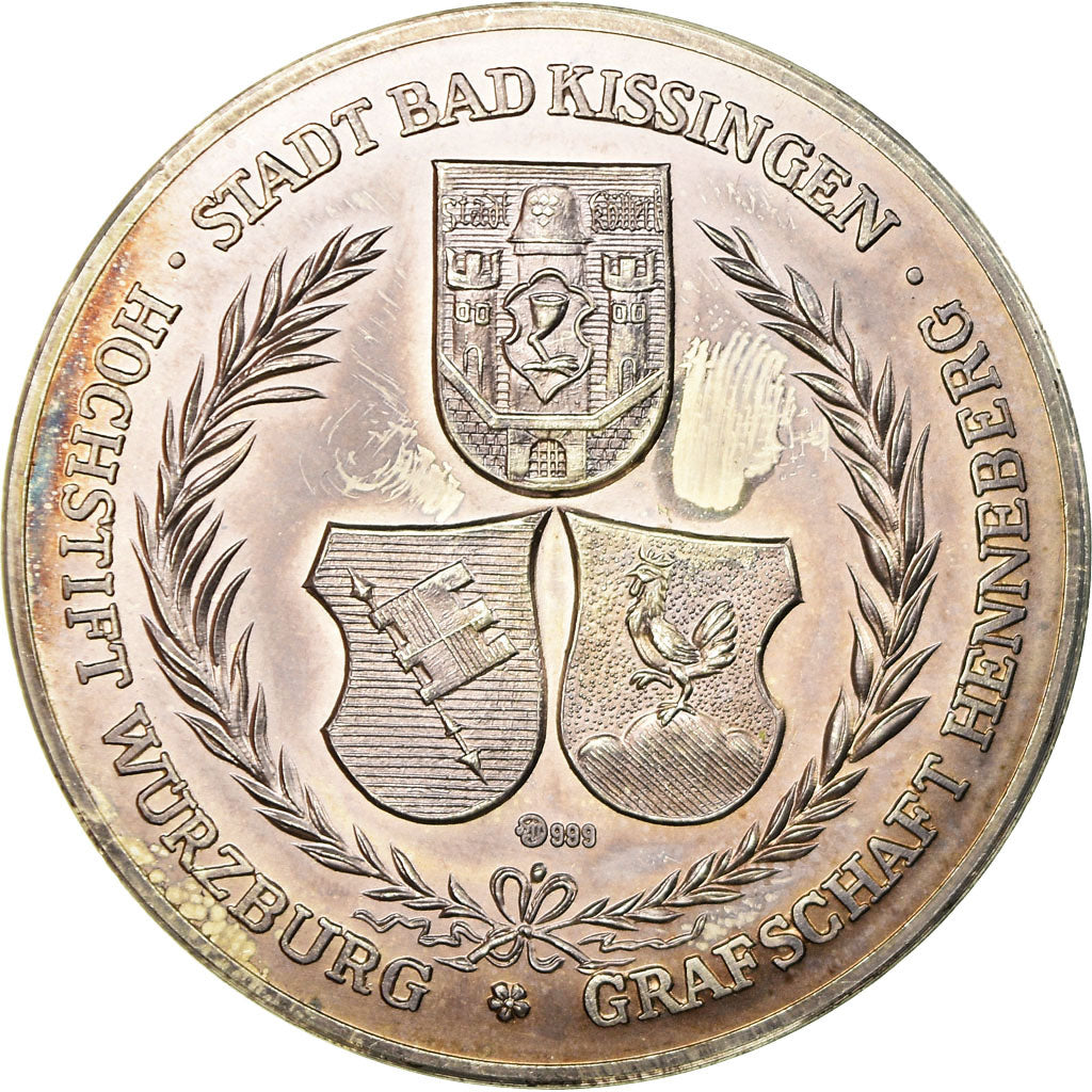 Alemania, medalla, Rathaustaler, Bad Kissinggen, 1977, SC, Plata