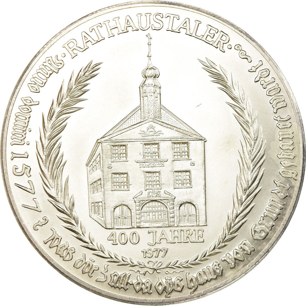 Alemanha, Medal, Rathaustaler, Bad Kissinggen, 1977, MS(64), Prata