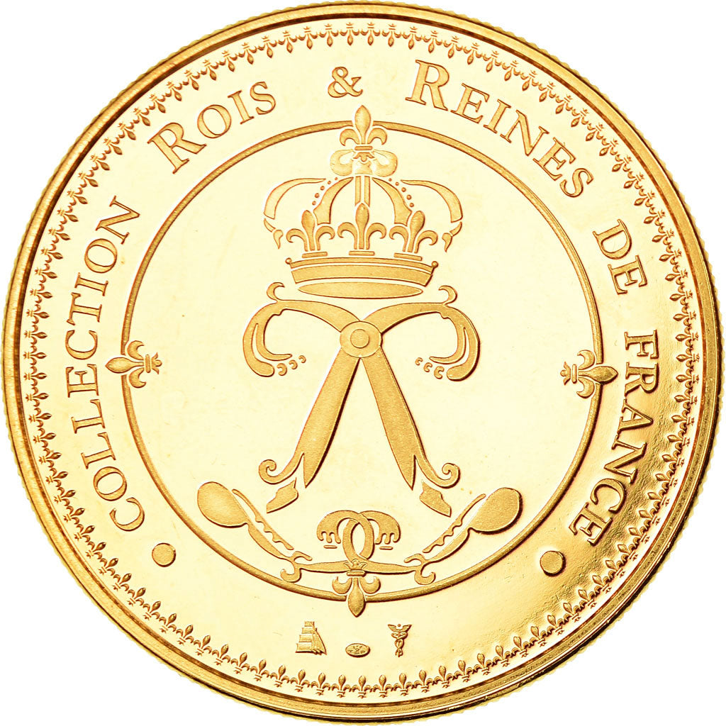 France, Medal, Les rois de France, Louis XIV, MS(65-70), Copper-Nickel Gilt