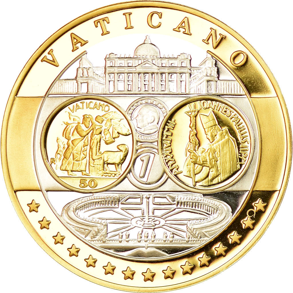 Vatikan, Medaille, L'Europe, Jean-Paul II, STGL, Silber