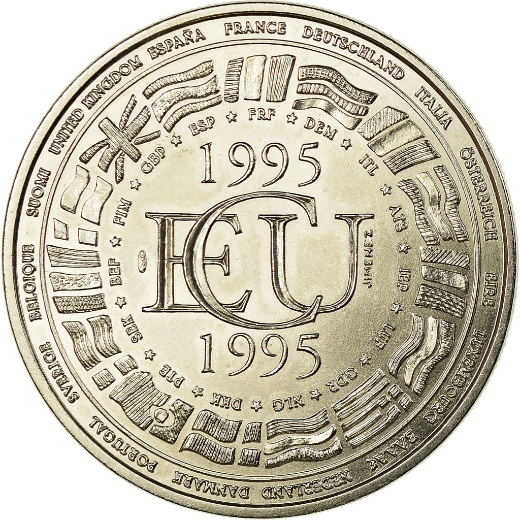 Frankrijk, Medaille, Ecu Europa, 1995, UNC, Copper-nickel