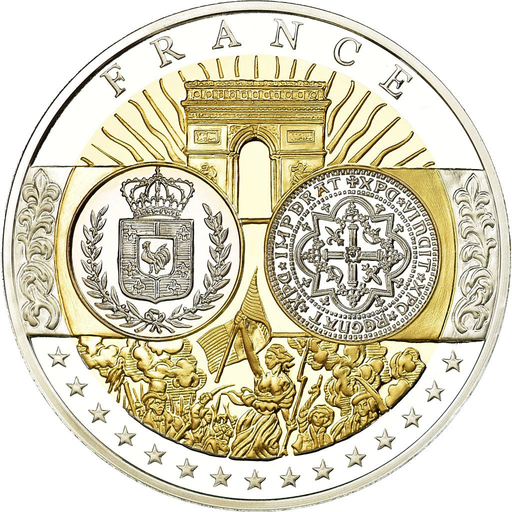 France, Medal, Europa, République Française, MS(65-70), Silver