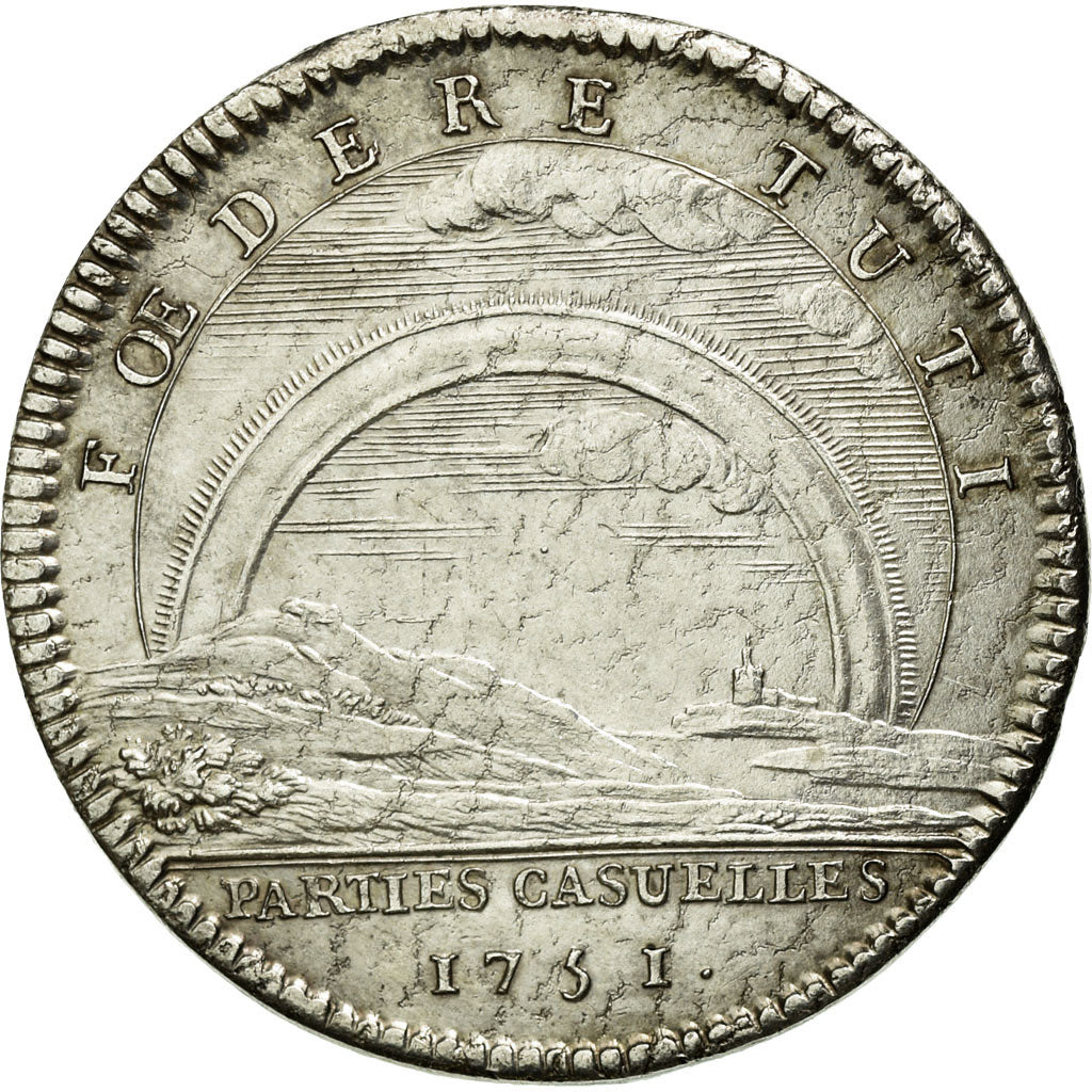France, Token, Royal, 1751, AU(55-58), Silver, Feuardent:2802