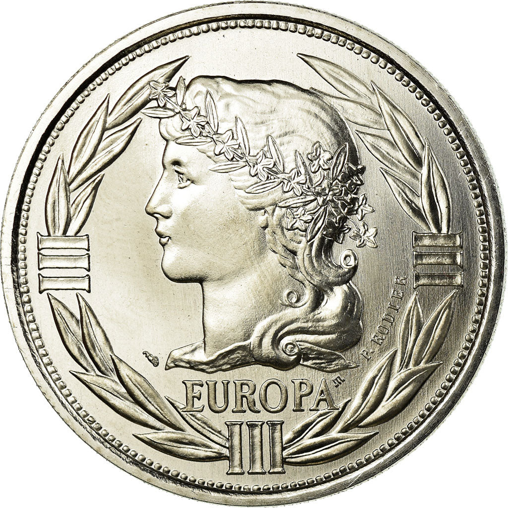 Francia, medaglia, Ecu Europa, Marianne, 1990, Rodier, FDC, Rame-nichel