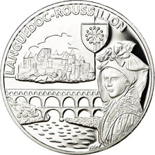 France, Médaille, Régions de France, Languedoc-Roussillon, FDC, Argent