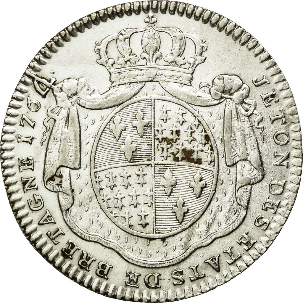 France, Token, Royal, 1764, MS(60-62), Silver, Feuardent:8771
