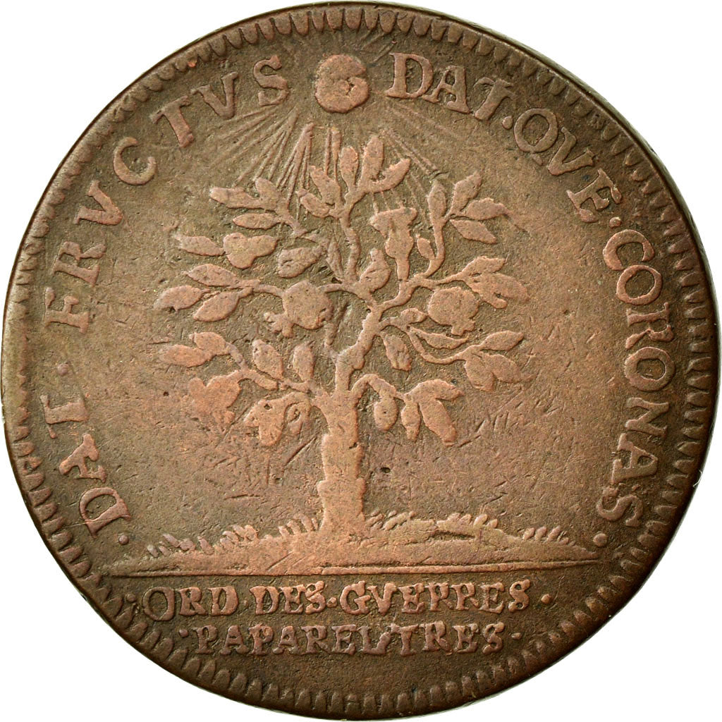 France, Token, Royal, VF(30-35), Copper