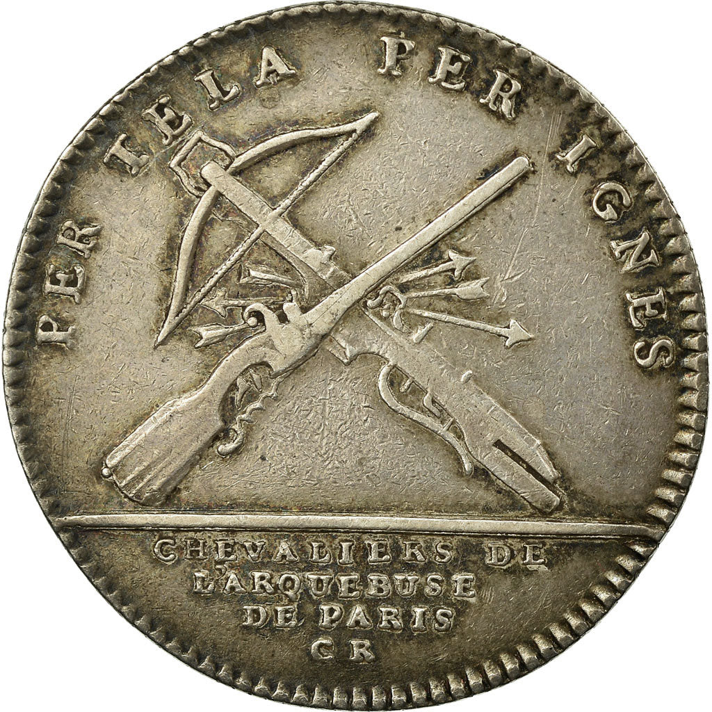 France, Token, Louis XV, Corporations, Chevaliers de l'Arquebuse, EF(40-45)