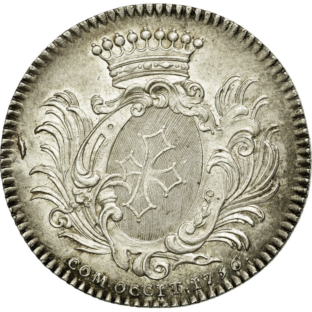 France, Token, Royal, 1756, AU(55-58), Silver, Feuardent:10980