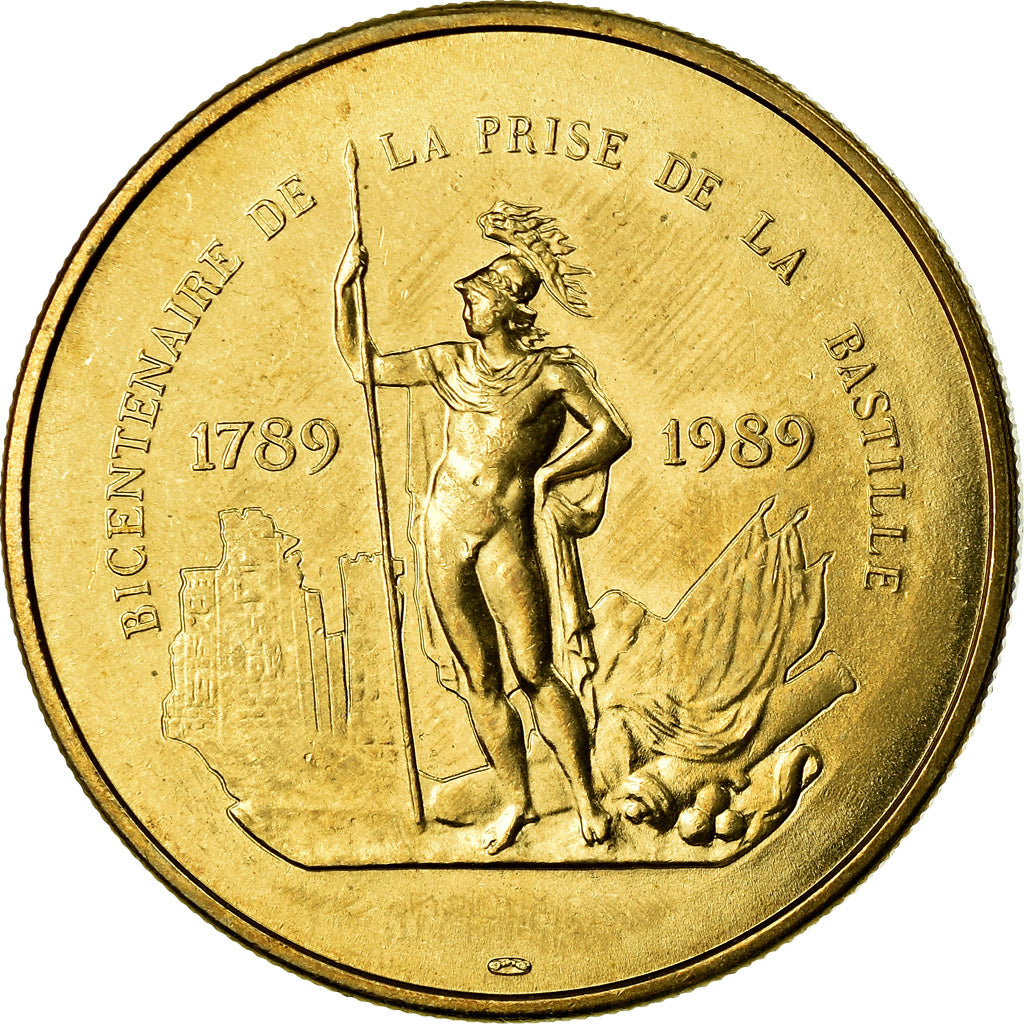 France, Médaille, Bicentenaire de la Prise de la Bastille, 1989, FDC