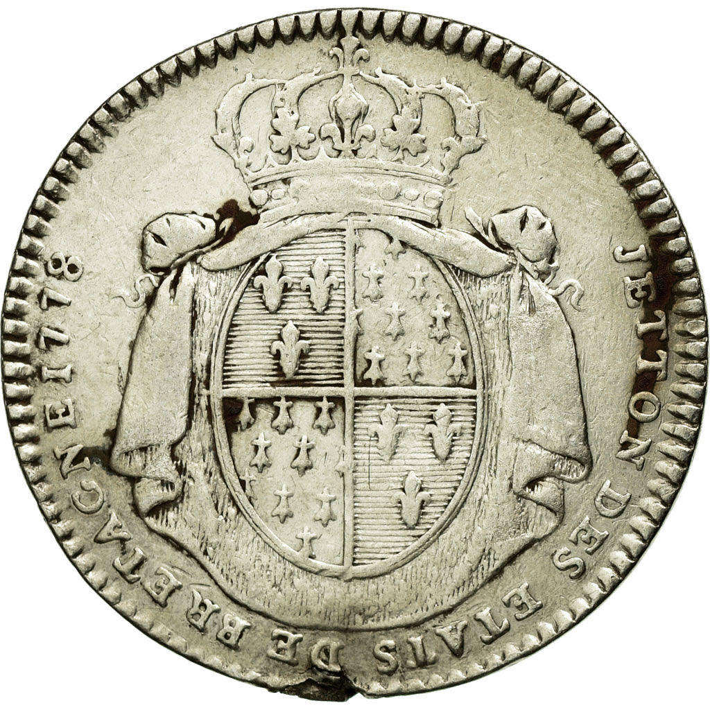 France, Token, Royal, 1778, EF(40-45), Silver, Feuardent:8784