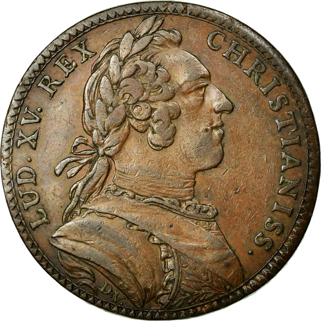 Francia, Token, Royal, 1749, BB+, Rame, Feuardent:9851