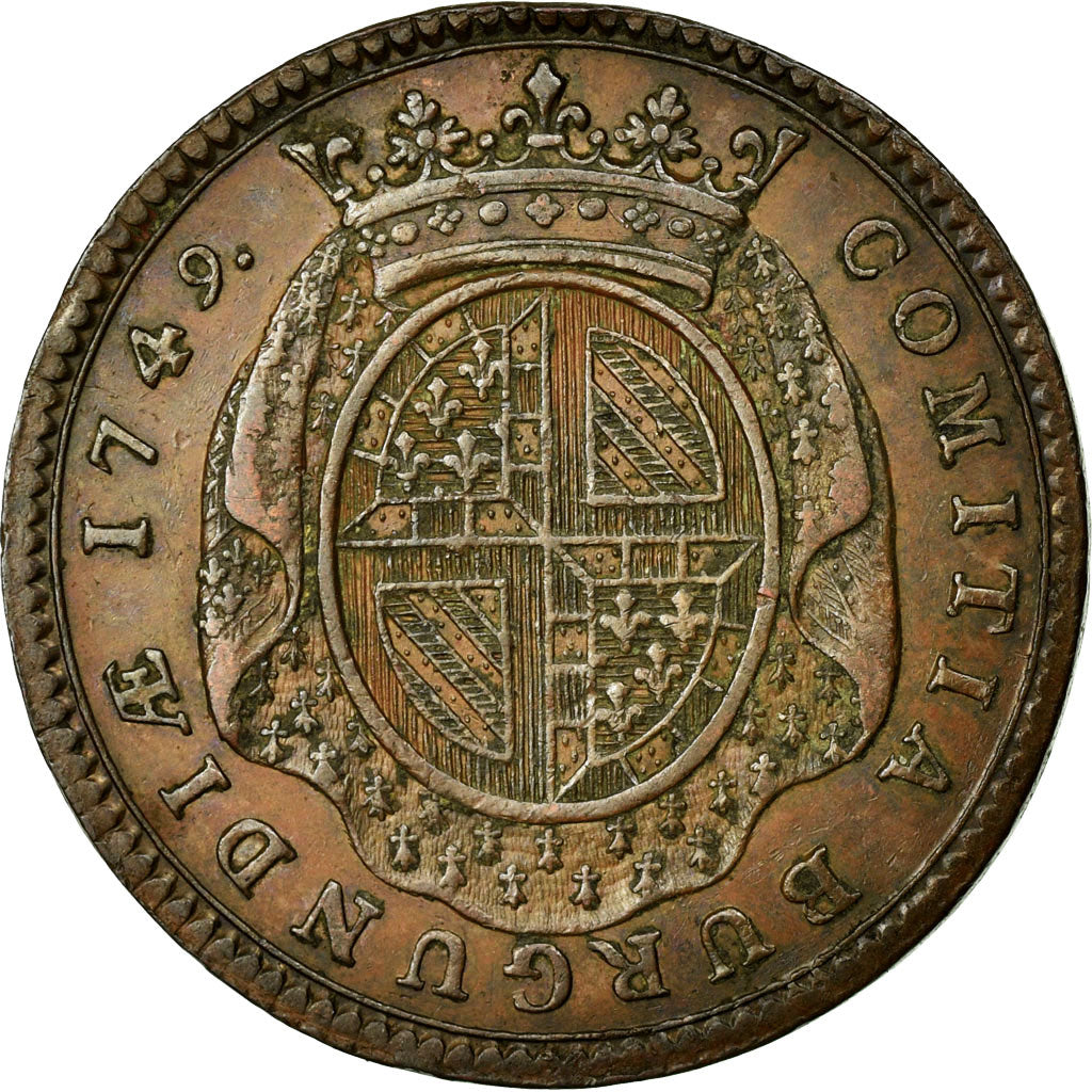 Francia, Token, Royal, 1749, BB+, Rame, Feuardent:9851