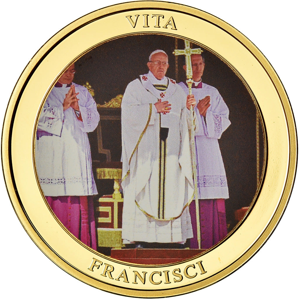 Vatican, Medal, La Vie du Pape François, MS(65-70), Copper Gilt
