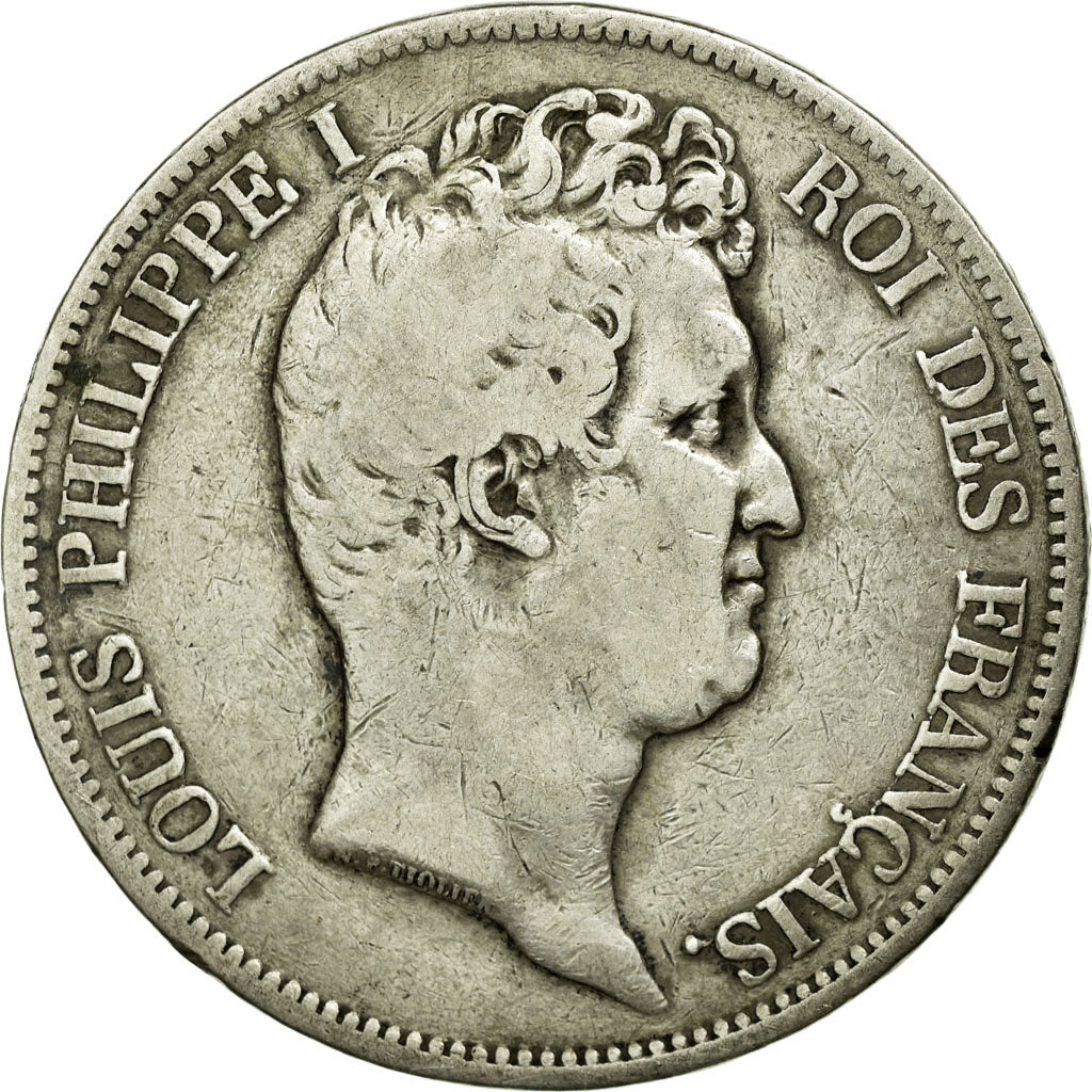 Coin, France, Louis-Philippe, 5 Francs, 1830, Paris, VF(20-25), Silver