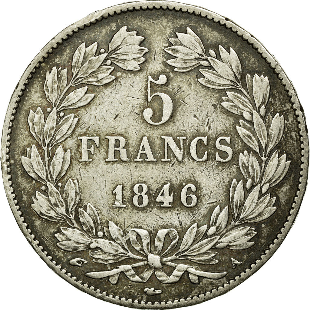 Monnaie, France, Louis-Philippe, 5 Francs, 1846, Paris, TTB, Argent