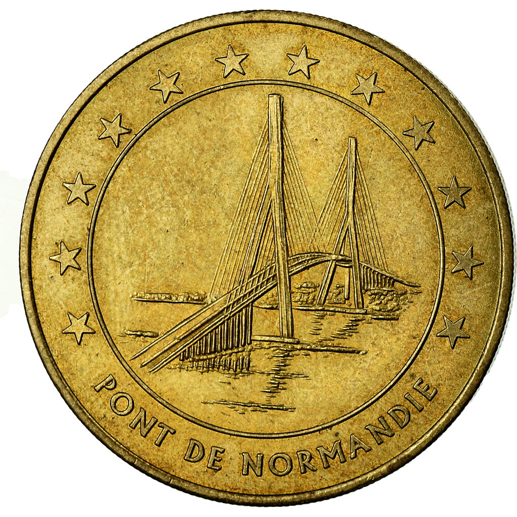Frankrijk, Token, 1 Euro de la Ville du Havre, Pont de Normandie, 1996, FDC