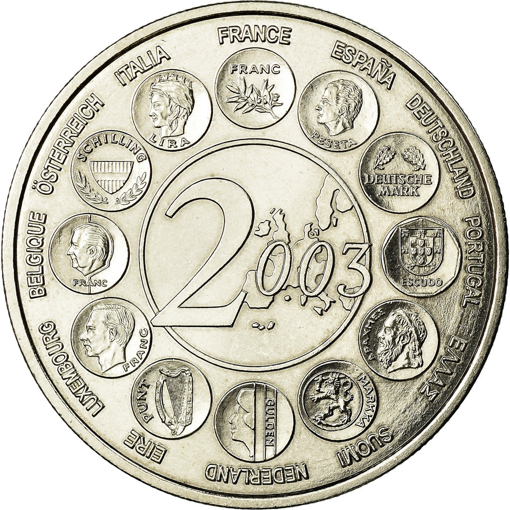 Frankrijk, Medaille, L'Europe des 15, essai, 2003, Jimenez, FDC, Copper-nickel