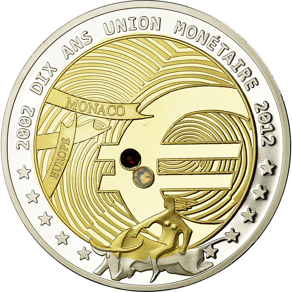 Mónaco, Medal, 10 ans de l'Euro, Políticas, Sociedade, Guerra, 2012