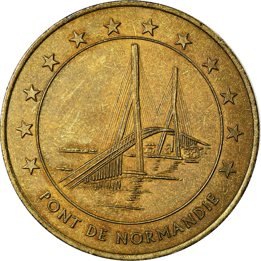 Frankrijk, Medaille, 1 Euro de la Ville du Havre, Pont de Normandie, 1996, UNC-