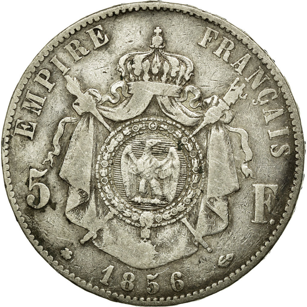 Coin, France, Napoleon III, Napoléon III, 5 Francs, 1856, Strasbourg