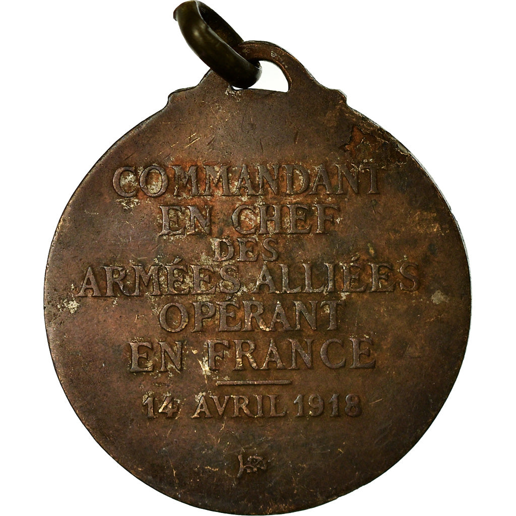 França, Medal, Maréchal Foch, Commandant des Armées, 1918, Aug.Maillard
