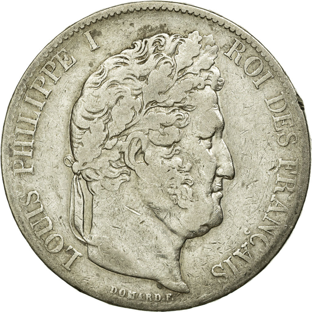 Coin, France, Louis-Philippe, 5 Francs, 1845, Paris, VF(30-35), Silver
