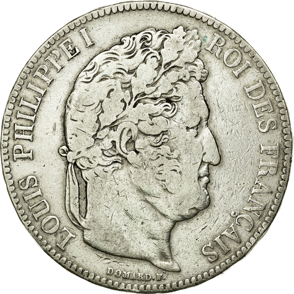 Coin, France, Louis-Philippe, 5 Francs, 1841, Rouen, VF(20-25), Silver
