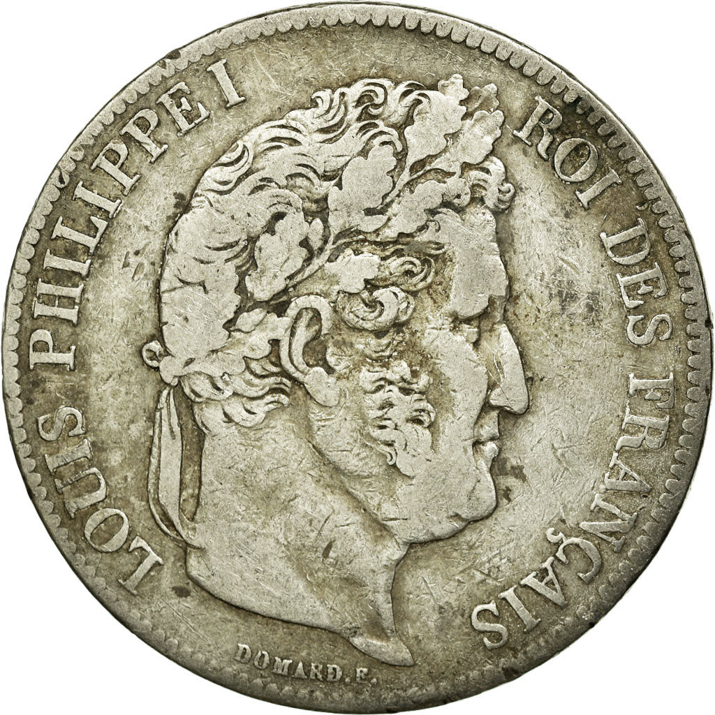 Münze, Frankreich, Louis-Philippe, 5 Francs, 1839, Paris, S+, Silber, KM:749.1