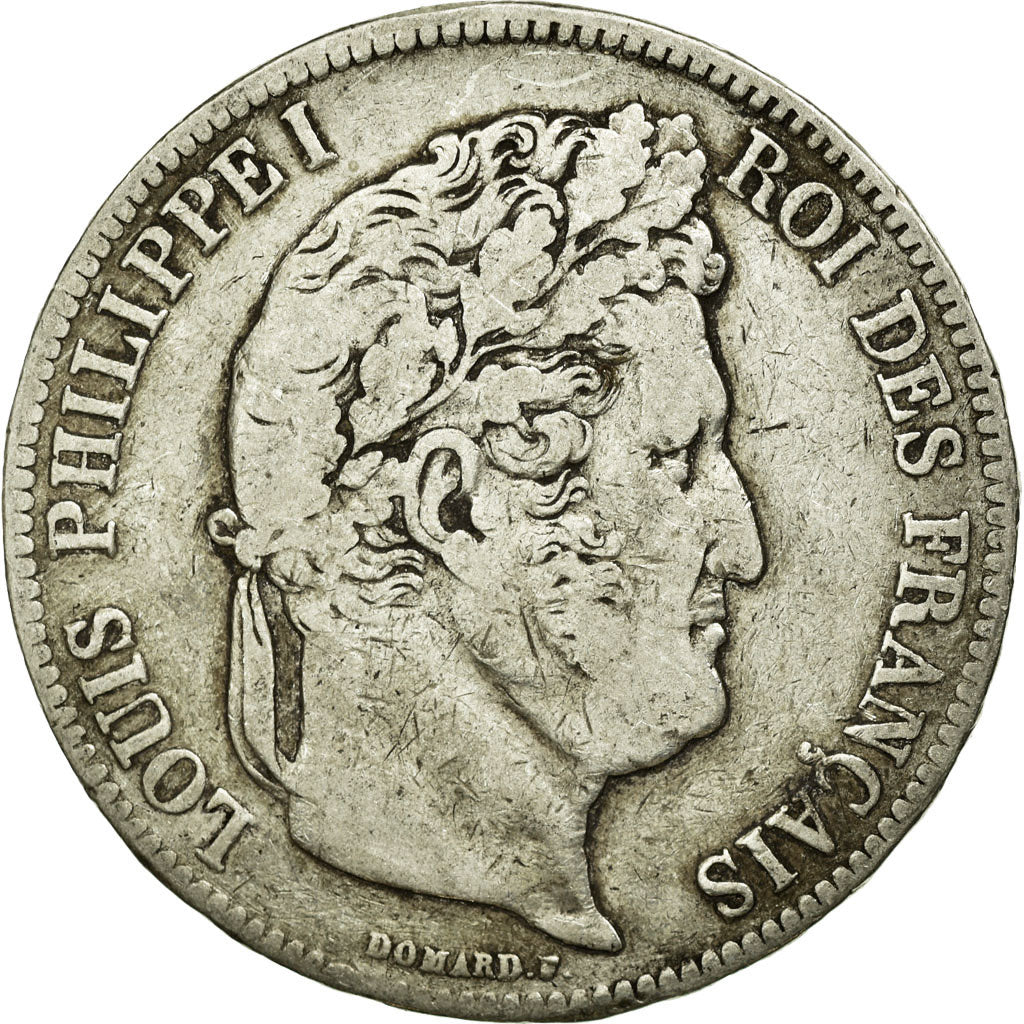 Münze, Frankreich, Louis-Philippe, 5 Francs, 1834, Bordeaux, S+, Silber