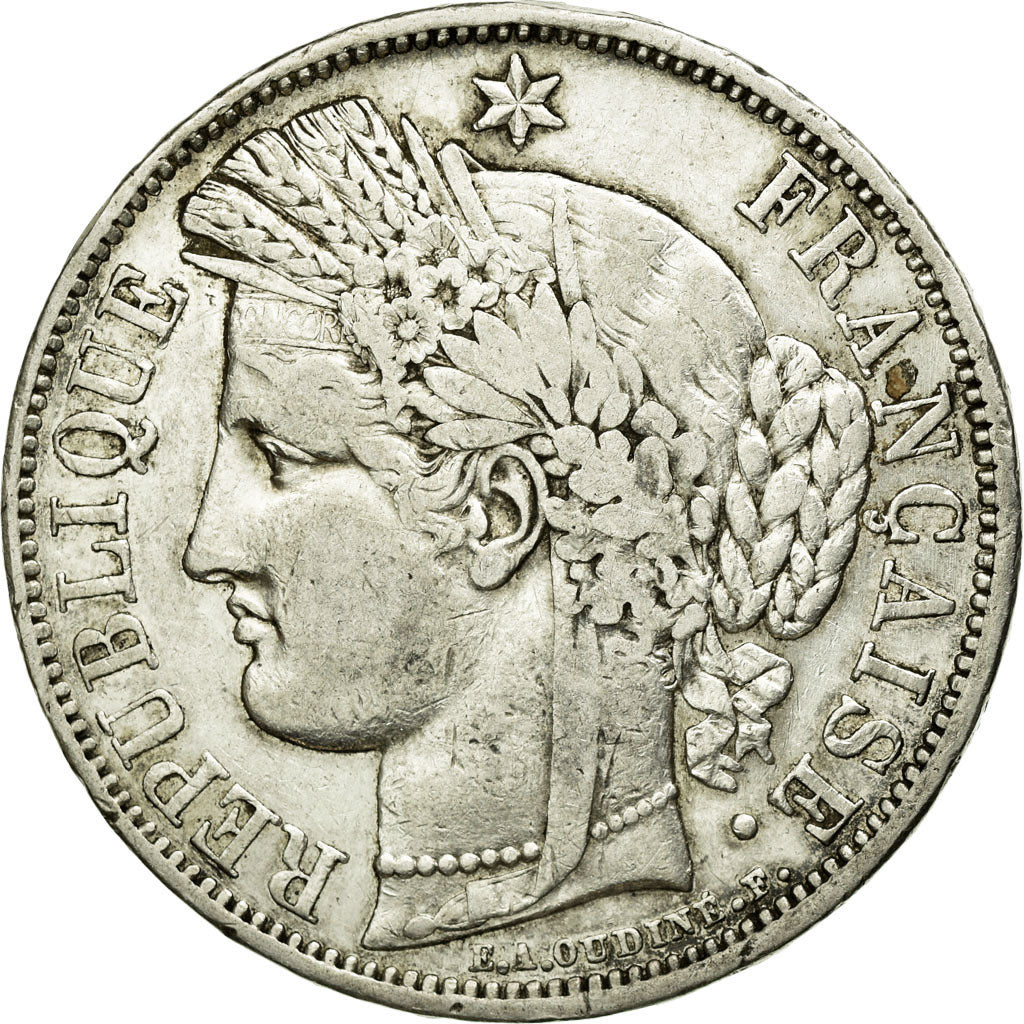 Coin, France, Cérès, 5 Francs, 1849, Paris, EF(40-45), Silver, Gadoury:719