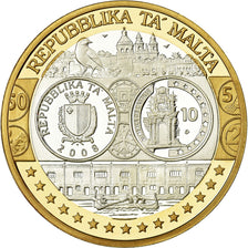 Malta, medalla, Euro, Europa, FDC, Plata