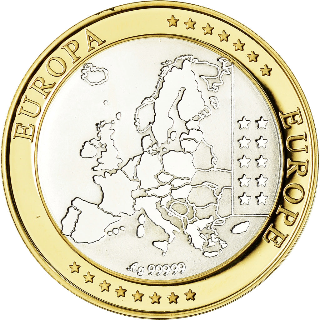 Portugal, medalla, Euro, Europa, Plata, FDC